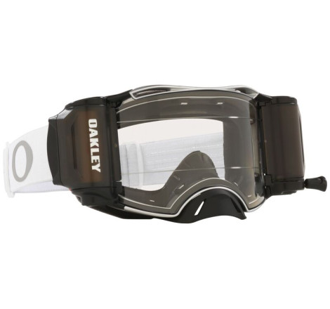 Masque OAKLEY Airbrake MX Tuff Blocks White – écran Race-Ready Roll-Off clair