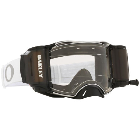 Masque OAKLEY Airbrake MX Tuff Blocks White – écran Race-Ready Roll-Off clair