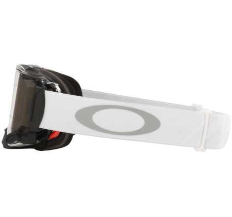 Masque OAKLEY Airbrake MX Tuff Blocks White – écran Race-Ready Roll-Off clair