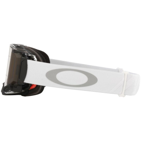 Masque OAKLEY Airbrake MX Tuff Blocks White – écran Race-Ready Roll-Off clair