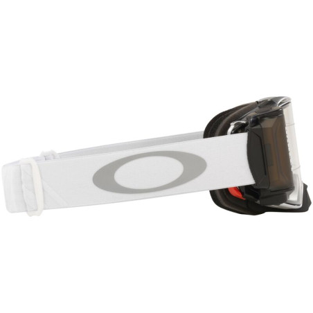 Masque OAKLEY Airbrake MX Tuff Blocks White – écran Race-Ready Roll-Off clair