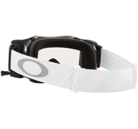 Masque OAKLEY Airbrake MX Tuff Blocks White – écran Race-Ready Roll-Off clair