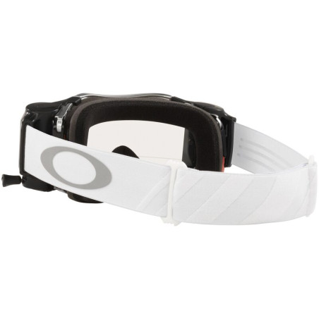Masque OAKLEY Airbrake MX Tuff Blocks White – écran Race-Ready Roll-Off clair