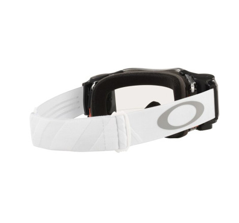 Masque OAKLEY Airbrake MX Tuff Blocks White – écran Race-Ready Roll-Off clair