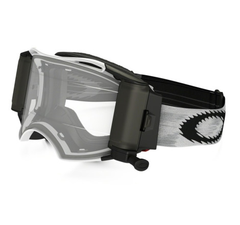Masque OAKLEY Airbrake MX Race-Ready Roll-Off Matte White Speed – écran transparent
