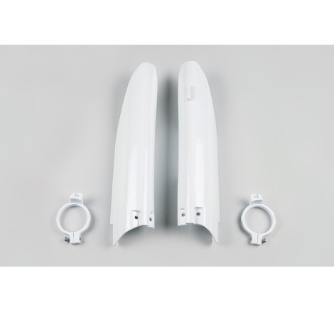 Protections de fourche UFO blanches Suzuki RM / RM-Z 125 à 450