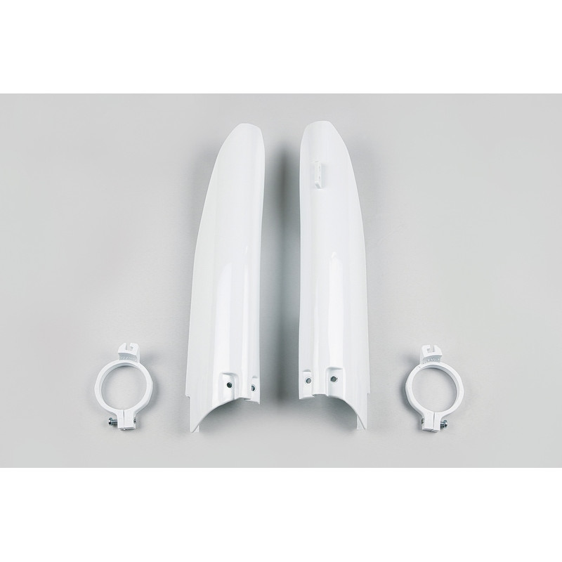 Protections de fourche UFO blanches Suzuki RM / RM-Z 125 à 450