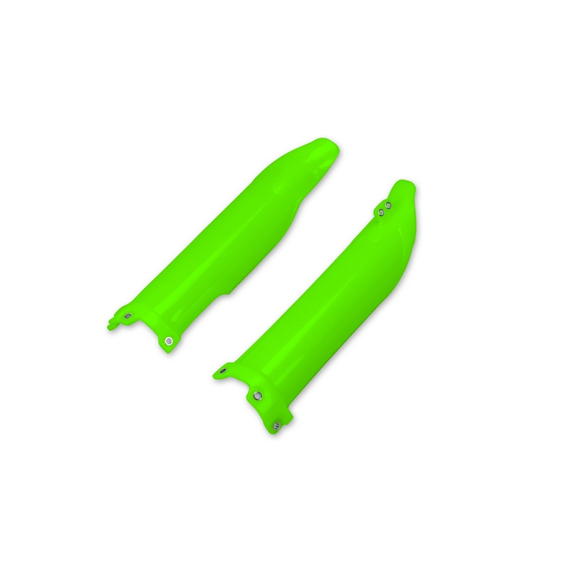 Protections de fourche UFO vert fluo Kawasaki KX-F 250 / 450 (2009–2025)