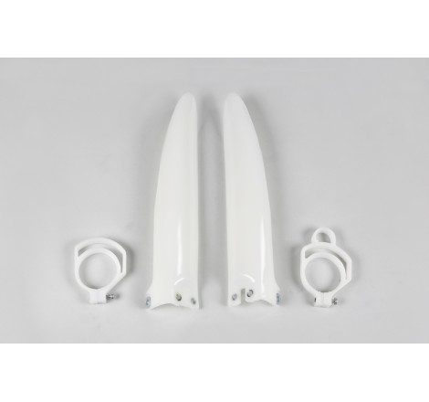 Protections de fourche UFO blanches Kawasaki KX 85 (2001–2013)
