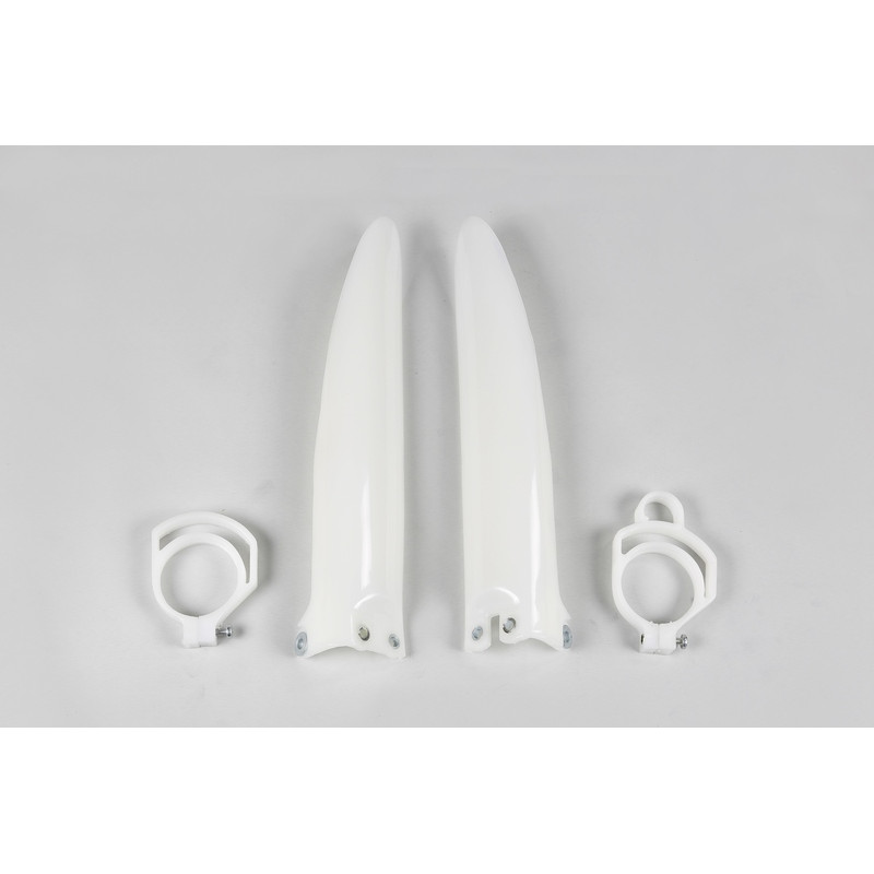 Protections de fourche UFO blanches Kawasaki KX 85 (2001–2013)