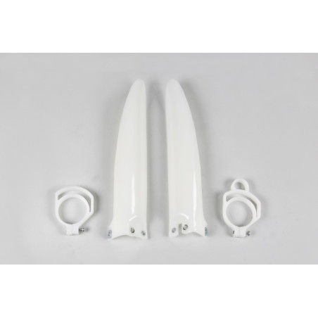 Protections de fourche UFO blanches Kawasaki KX 85 (2001–2013)