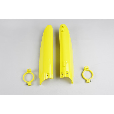 Protections de fourche UFO jaunes Suzuki RM 125 / 250 (2001–2003)