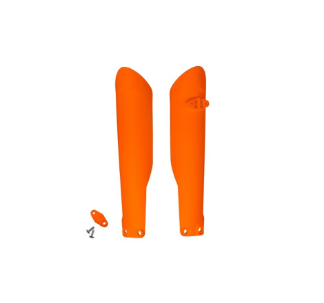 Protections de fourche UFO orange fluo KTM SX / SX-F 125 à 450 (2015–2022)