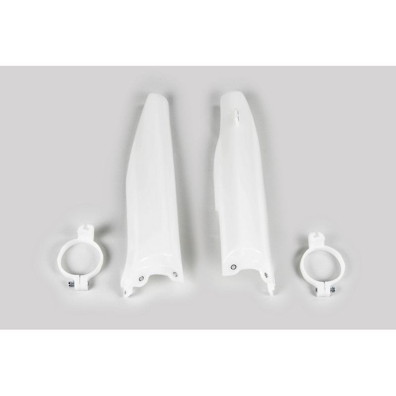 Protections de fourche UFO blanches Kawasaki KX / KX-F 125 à 250