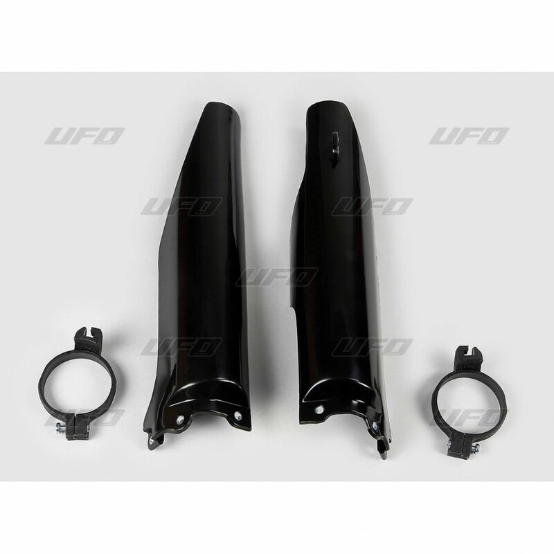 Protections de fourche UFO noires Kawasaki KX / KX-F 125 à 250