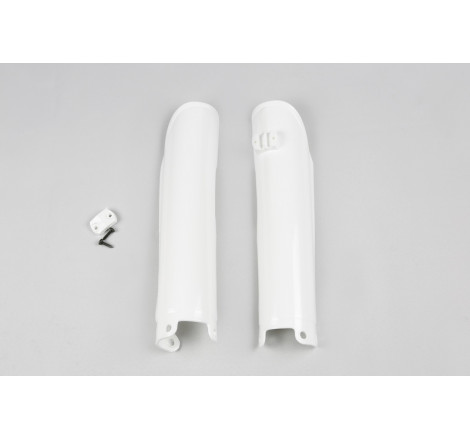 Protections de fourche UFO blanches KTM SX 125 / 250 (2001–2006)