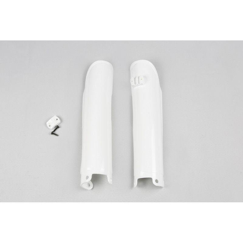 Protections de fourche UFO blanches KTM SX 125 / 250 (2001–2006)