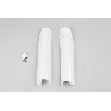 Protections de fourche UFO blanches KTM SX 125 / 250 (2001–2006)