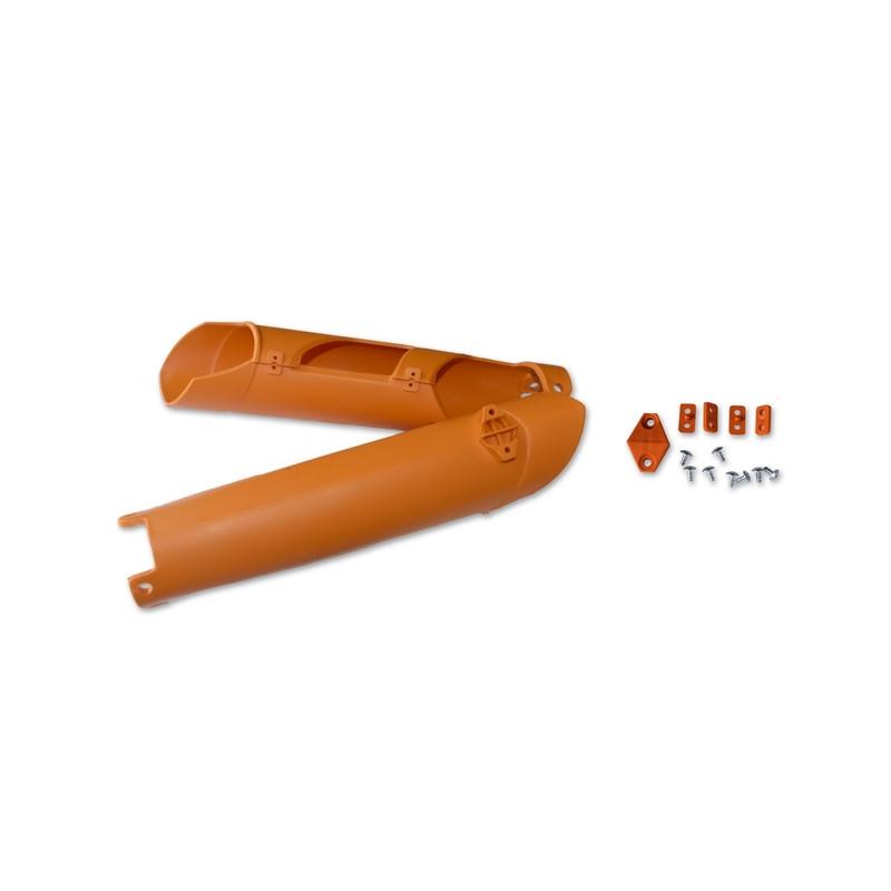 Protections de fourche UFO orange KTM SX / SX-F 125 à 450 (2007–2014)