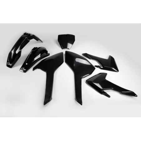 Kit plastiques UFO Noir pour Husqvarna TC / FC 125 / 250 / 350 / 450 – 2016 à 2018