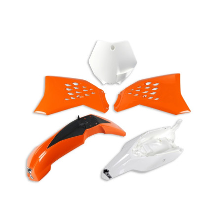 Kit plastiques UFO Orange/Blanc pour KTM 65 SX – 2012 à 2015