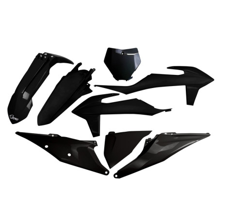 Kit plastiques UFO Noir pour KTM SX / SX-F 125 / 250 / 350 / 450 – 2019 à 2022