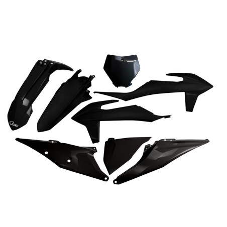 Kit plastiques UFO Noir pour KTM SX / SX-F 125 / 250 / 350 / 450 – 2019 à 2022