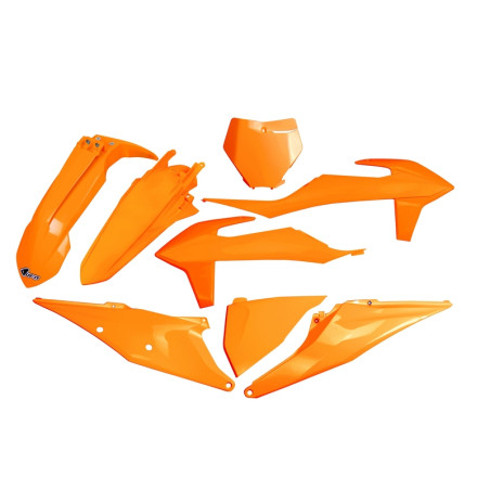 Kit plastiques UFO Orange Fluo pour KTM SX / SX-F 125 / 250 / 350 / 450 – 2019 à 2022