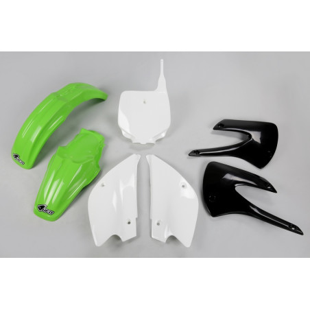 Kit plastiques UFO Restylé Vert/Noir/Blanc pour Kawasaki KX 85 – 2001 à 2013
