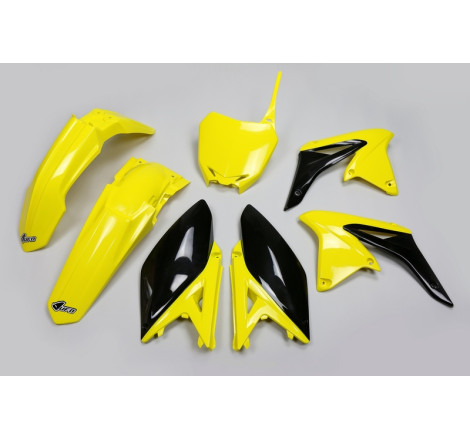 Kit plastiques UFO Jaune/Noir pour Suzuki RM-Z 250 – 2014 à 2018