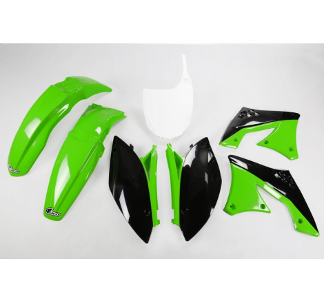 Kit plastiques UFO Vert/Noir pour Kawasaki KX-F 250 – 2009 à 2012