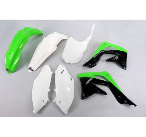 Kit plastiques UFO Vert/Blanc/Noir pour Kawasaki KX-F 450 – 2013 à 2015