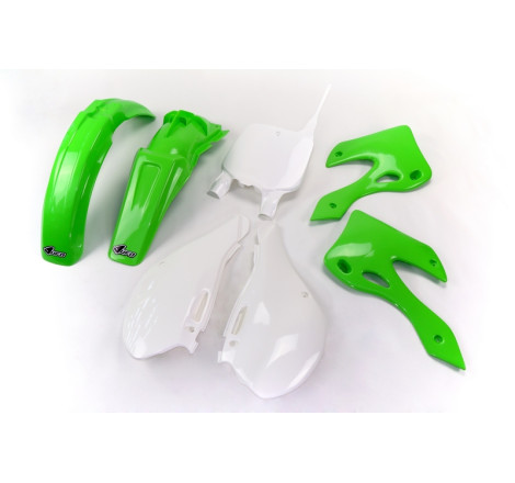Kit plastiques UFO Vert/Blanc pour Kawasaki KX 125 / 250 – 1999 à 2002