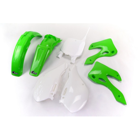 Kit plastiques UFO Vert/Blanc pour Kawasaki KX 125 / 250 – 1999 à 2002
