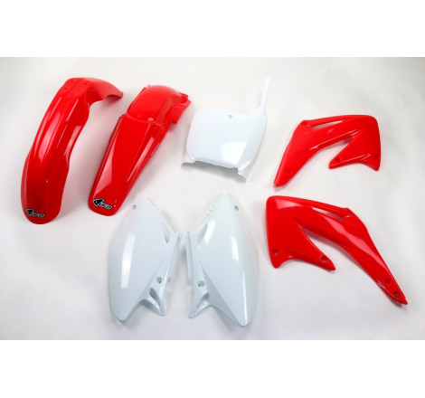 Kit plastiques UFO Rouge/Blanc pour Honda CRF 450 – 2002 à 2003