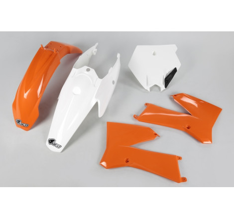 Kit plastiques UFO Orange/Blanc pour KTM 85 SX – 2011 à 2012