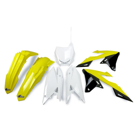 Kit plastiques UFO Jaune/Noir/Blanc pour Suzuki RM-Z 250 / 450