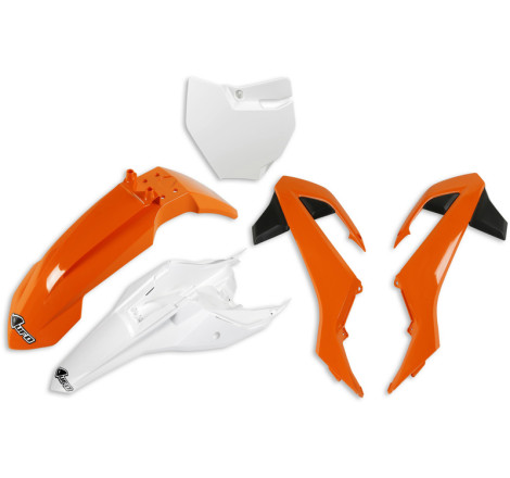Kit plastiques UFO Orange/Blanc/Noir pour KTM 65 SX – 2016 à 2023