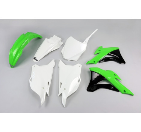 Kit plastiques UFO Vert/Blanc/Noir pour Kawasaki KX 85 – 2014 à 2024