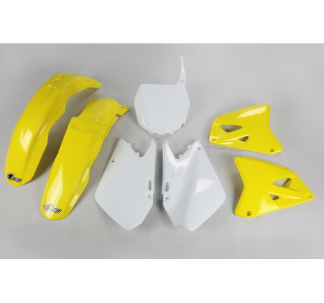 Kit plastiques UFO Jaune/Blanc pour Suzuki RM 125 / 250 – 2003 à 2005