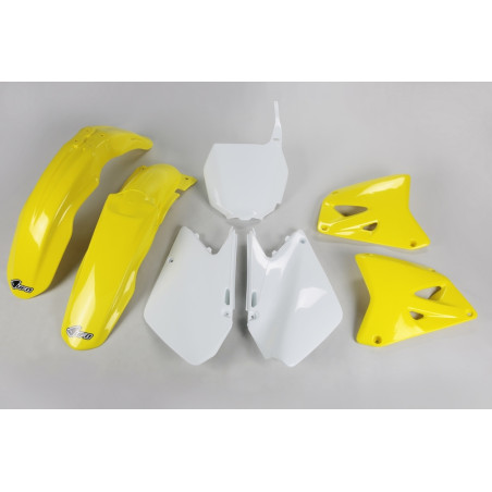 Kit plastiques UFO Jaune/Blanc pour Suzuki RM 125 / 250 – 2003 à 2005