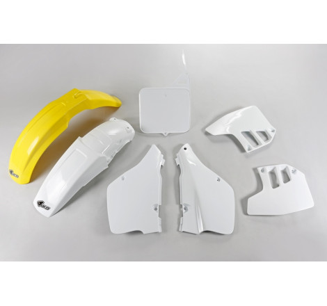 Kit plastiques UFO Blanc/Jaune pour Suzuki RM 250 – 1992