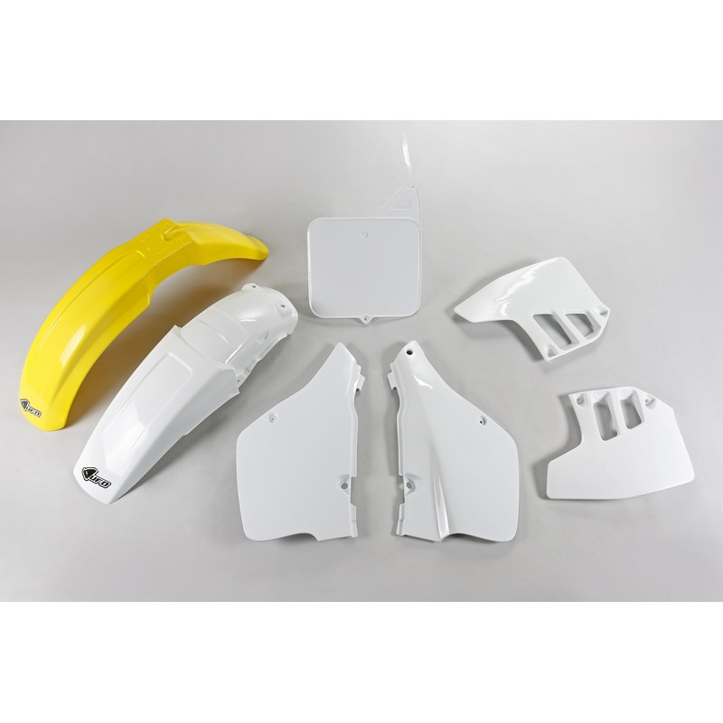 Kit plastiques UFO Blanc/Jaune pour Suzuki RM 250 – 1992