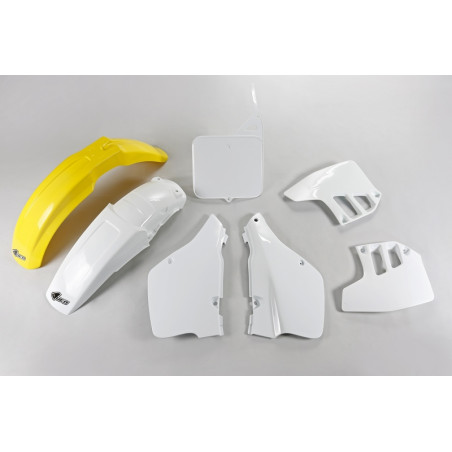 Kit plastiques UFO Blanc/Jaune pour Suzuki RM 250 – 1992