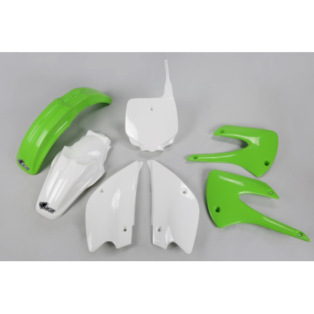 Kit plastiques UFO Restylé Vert/Blanc pour Kawasaki KX 85 – 2001 à 2013