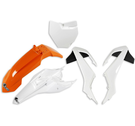 Kit plastiques UFO Orange/Blanc pour KTM 65 SX – 2016 à 2023