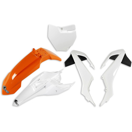 Kit plastiques UFO Orange/Blanc pour KTM 65 SX – 2016 à 2023