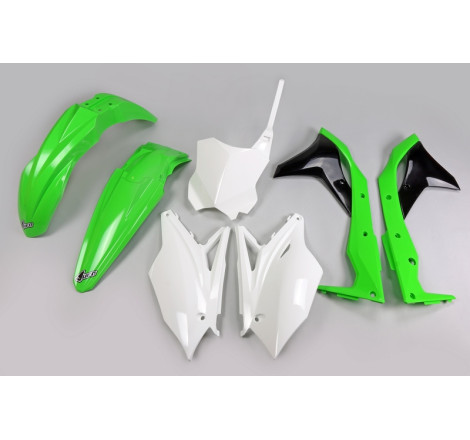 Kit plastiques UFO Vert/Noir/Blanc pour Kawasaki KX-F 250 – 2017