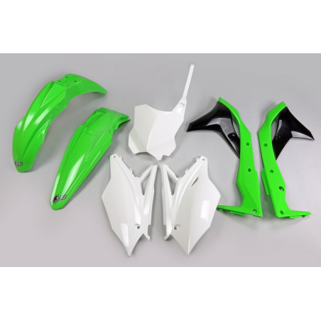 Kit plastiques UFO Vert/Noir/Blanc pour Kawasaki KX-F 250 – 2017