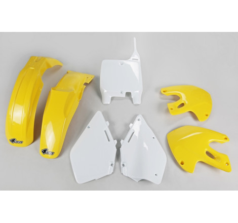 Kit plastiques UFO Jaune/Blanc pour Suzuki RM 125 / 250 – 2000